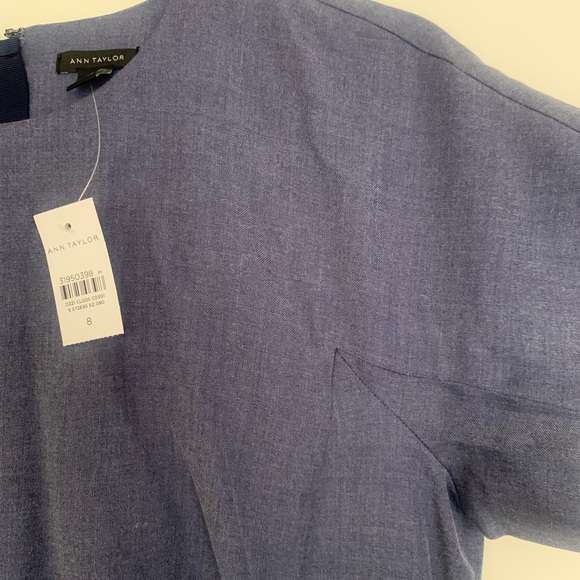 Ann Taylor Short Sleeve Sheath Dress / Seaside Blue - Picture 4 of 4